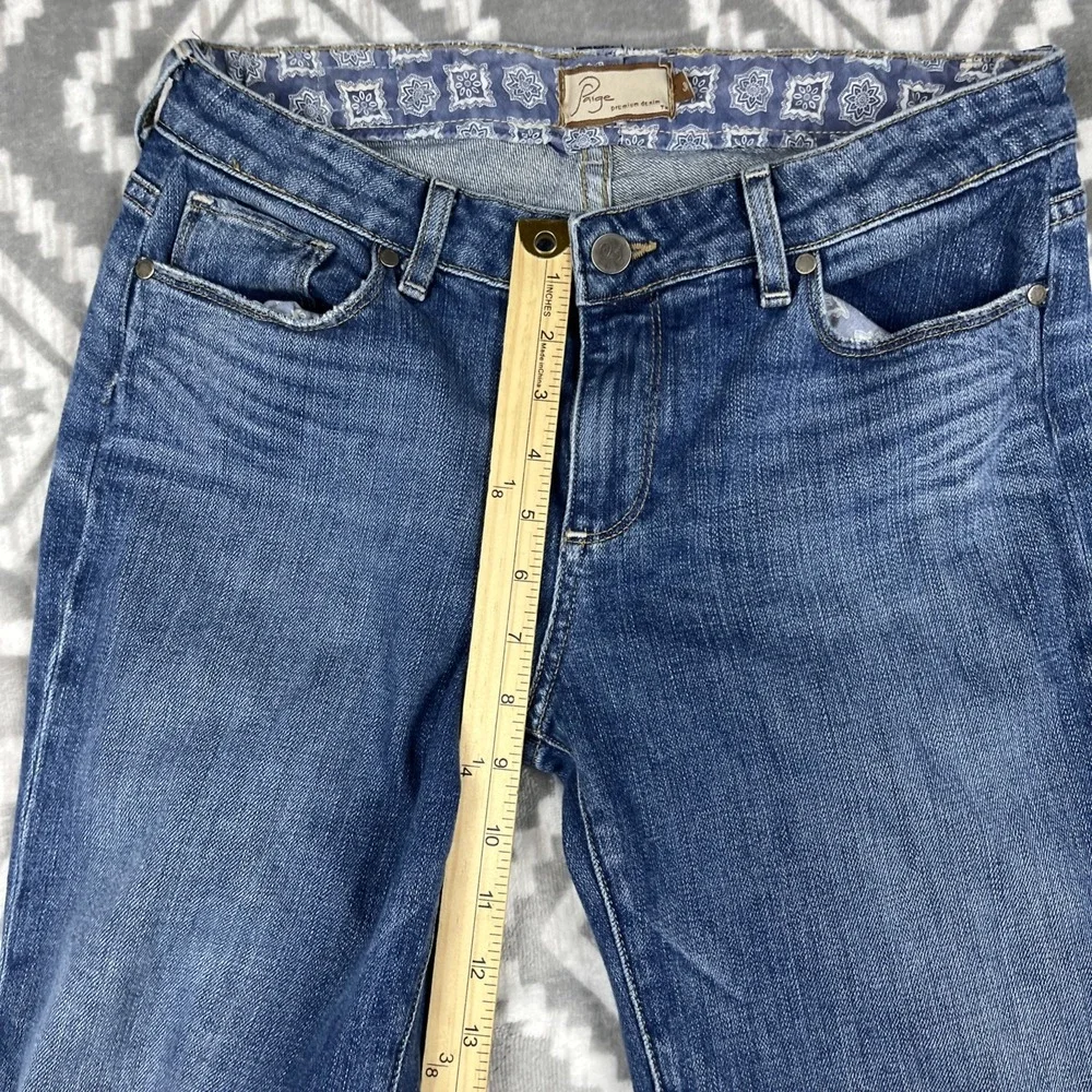 Paige Jeans Womens Size 31 Blue Robertson Mid Rise Relaxed Fit Wide Leg 31x32.5